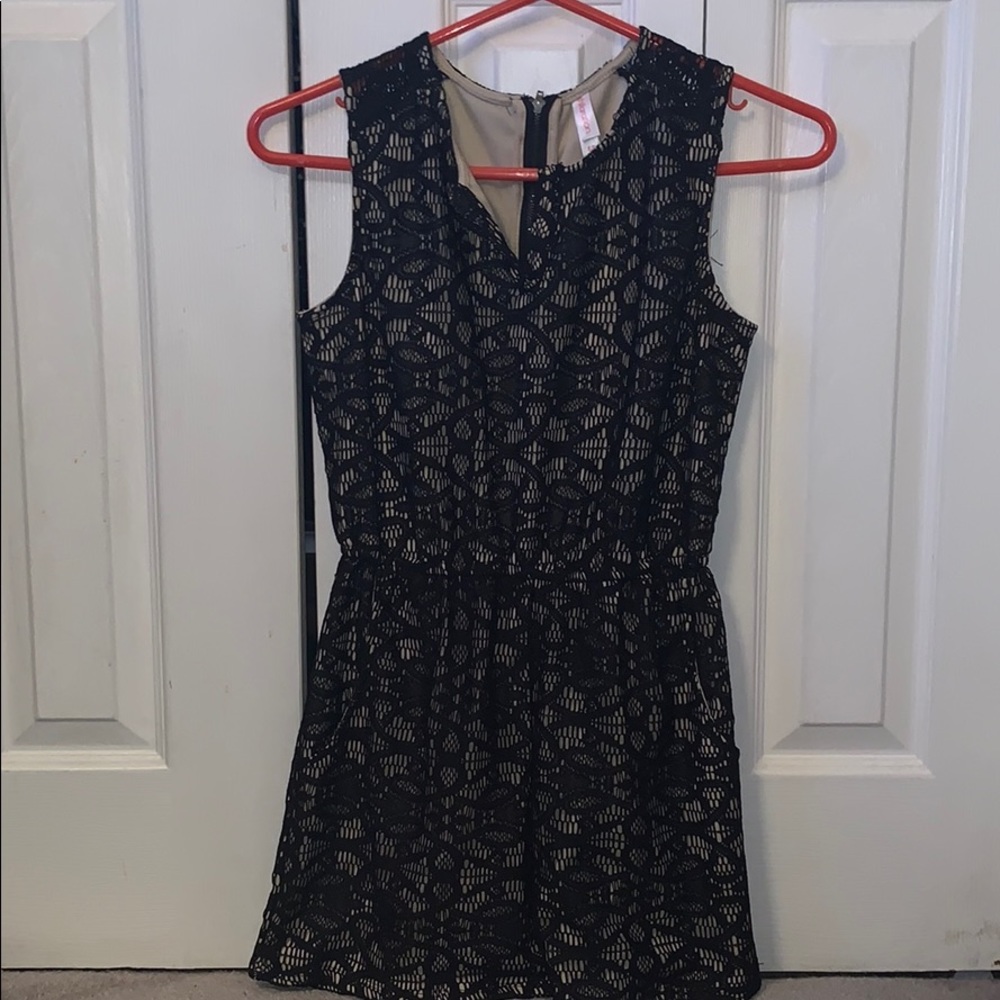 Black lace romper